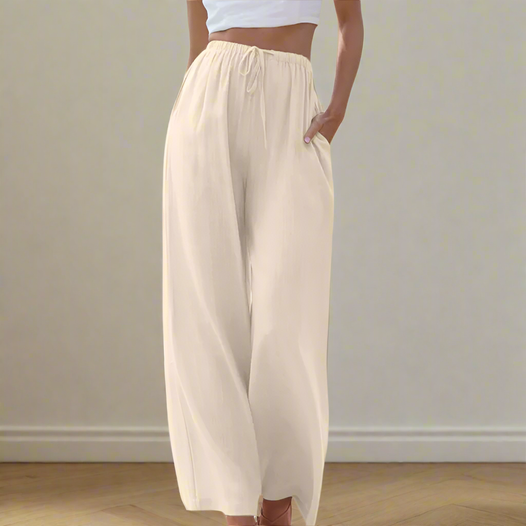 Looksy Pantalon Large Fluide : Confort Élégant & Silhouette Longiligne