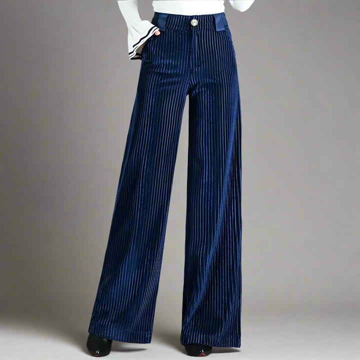 Pantalon Évasé en Velours – L’Élégance du Rétro, le Confort du Moderne