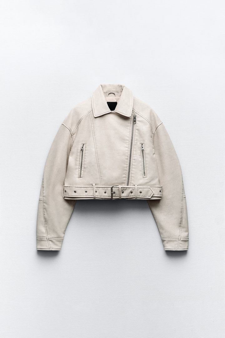 Blouson Court Oversize en Similicuir | Audace & Style Urbain