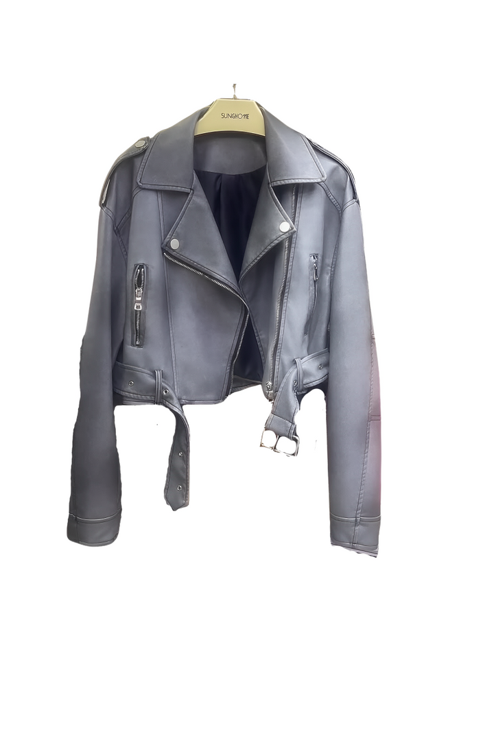 Blouson Court Oversize en Similicuir | Audace & Style Urbain