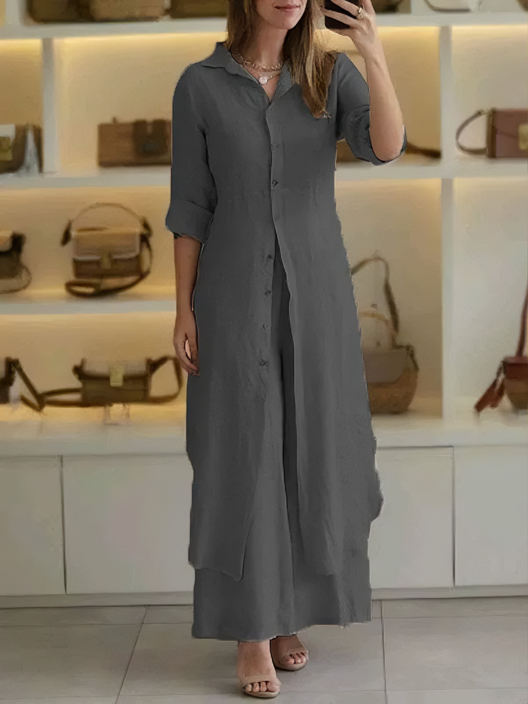 Ensemble Long en Lin – Élégance Naturelle & Légèreté Incomparable