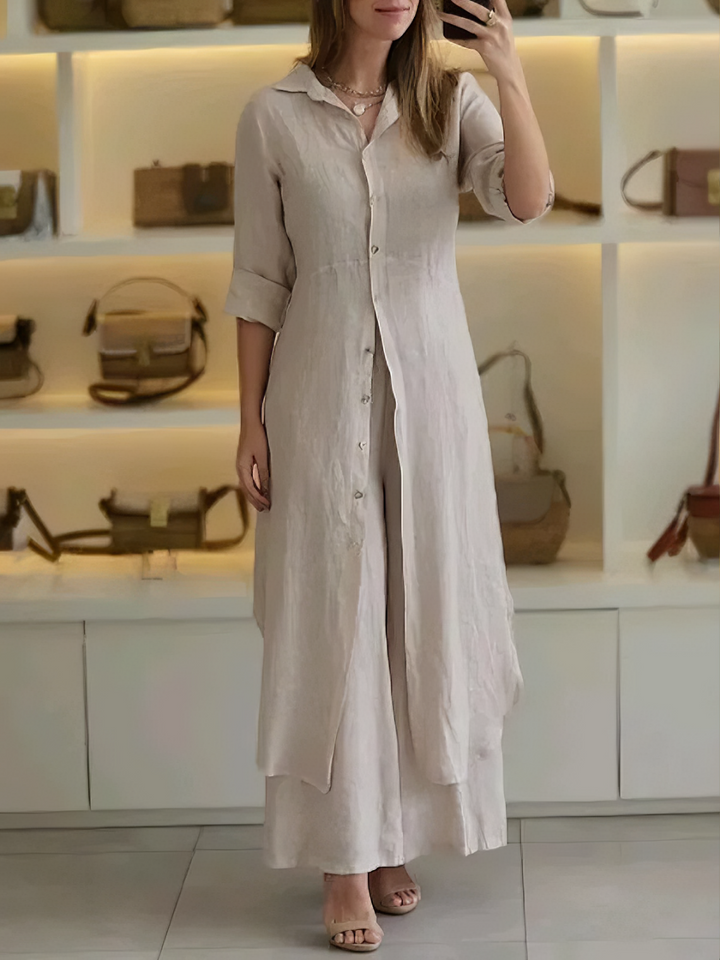 Ensemble Long en Lin – Élégance Naturelle & Légèreté Incomparable