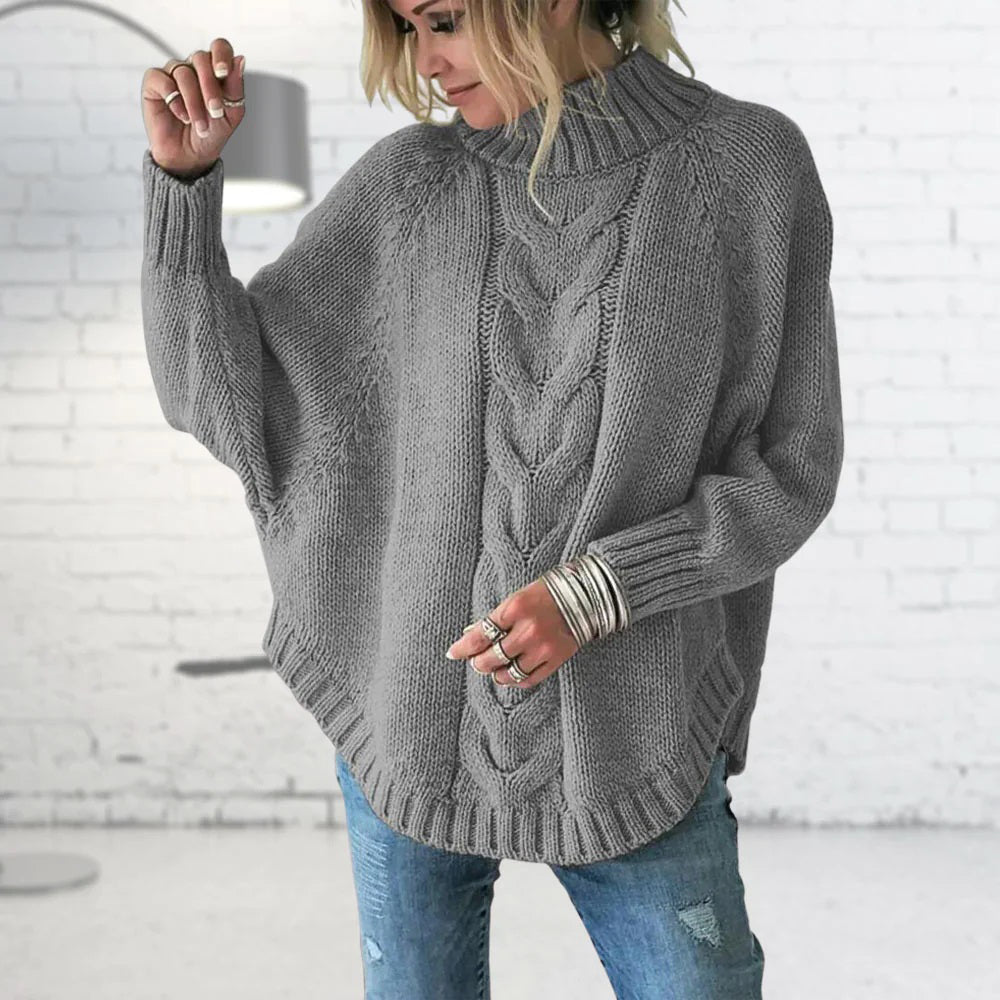 Isabelle pull long femme en grosse maille chaud et tendance