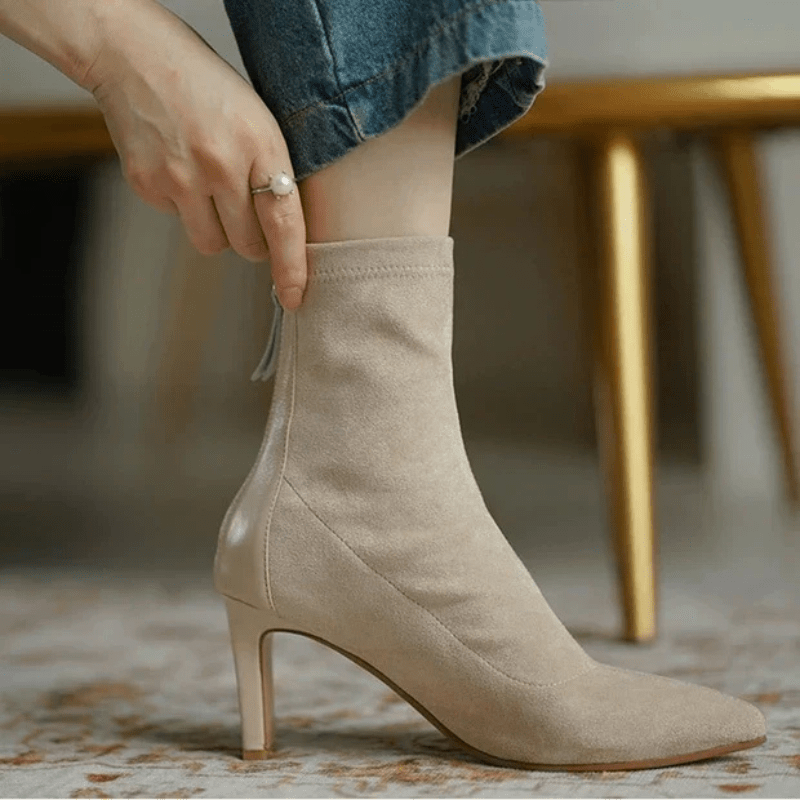 Yasmine | Bottines Pointues Pour Femme | Fermeture Zippée - Looksy