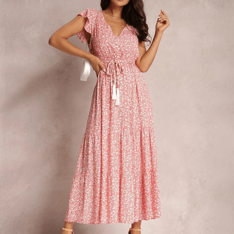 Yvanna | Robe Bohème Fleurie Pour Femme | Longue - Looksy