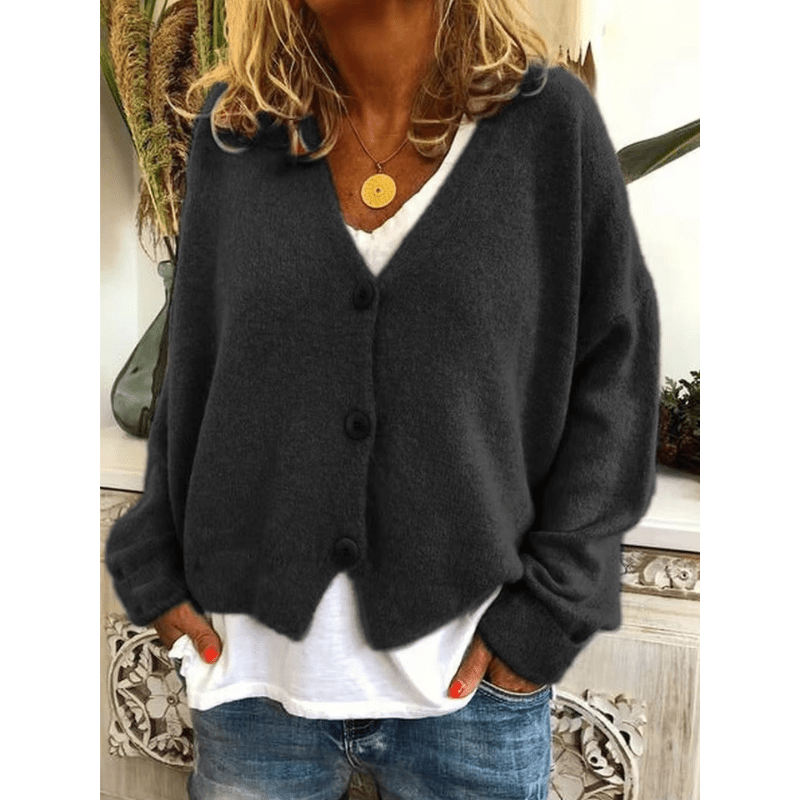 Zaliha | Gilet Tricoté Oversize Femme | Boutonné - Looksy