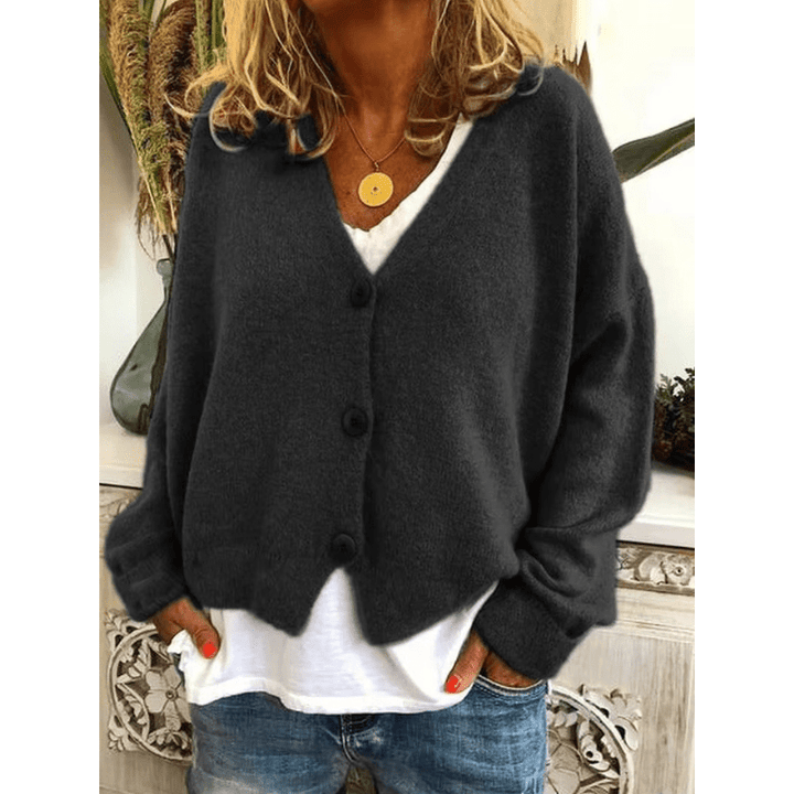 Zaliha | Gilet Tricoté Oversize Femme | Boutonné - Looksy