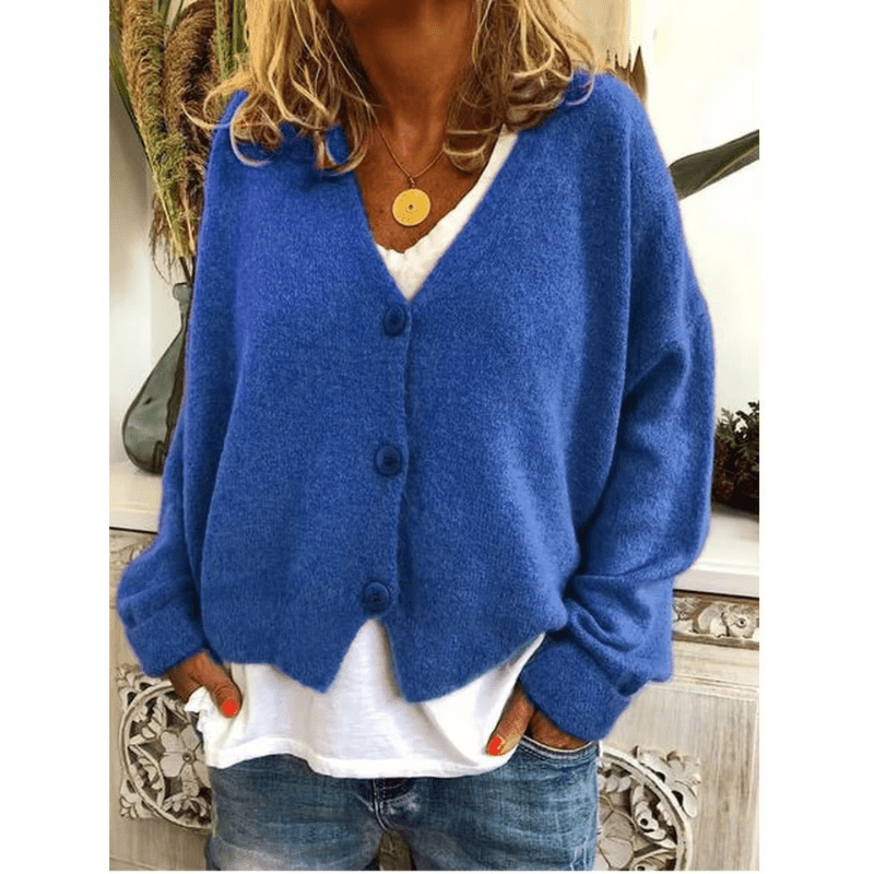 Zaliha | Gilet Tricoté Oversize Femme | Boutonné - Looksy