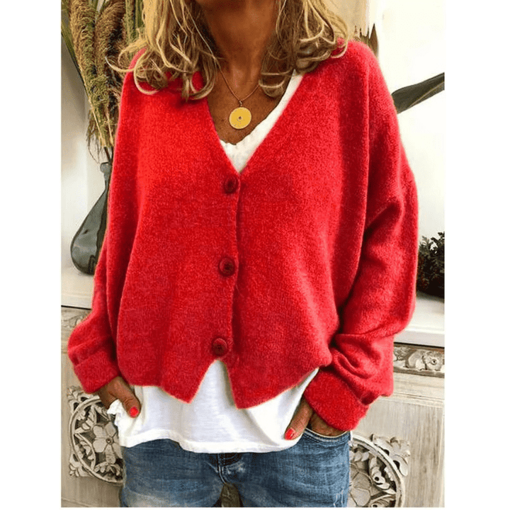 Zaliha | Gilet Tricoté Oversize Femme | Boutonné - Looksy