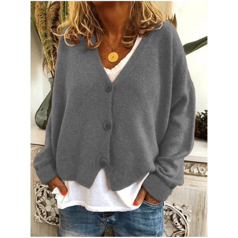 Zaliha | Gilet Tricoté Oversize Femme | Boutonné - Looksy