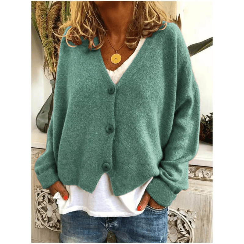 Zaliha | Gilet Tricoté Oversize Femme | Boutonné - Looksy
