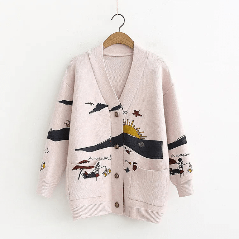 Zoé | Cardigan À Motifs Pour Femme | Boutonné - Looksy