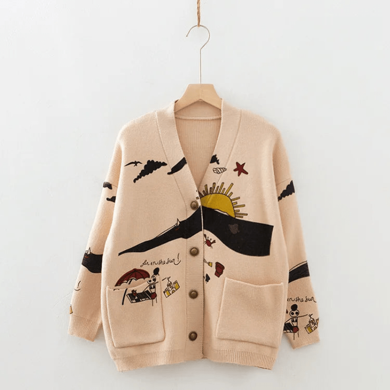 Zoé | Cardigan À Motifs Pour Femme | Boutonné - Looksy