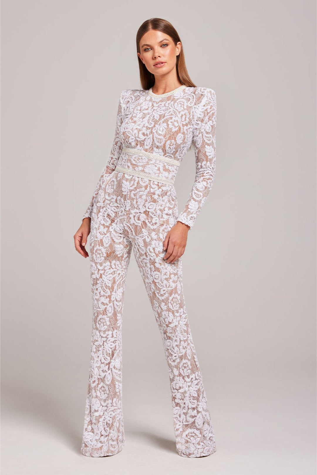 Combinaison Pailletée Transparente Femme - Élégance Glamour Évasée