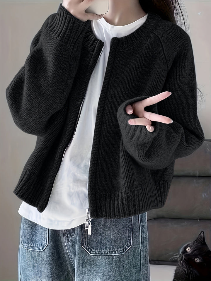 Cardigan Oversize Zippé Rose - Confort Douillet et Style Moderne