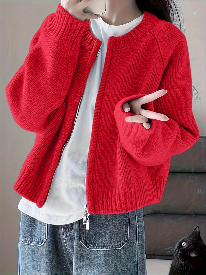 Cardigan Oversize Zippé Rose - Confort Douillet et Style Moderne