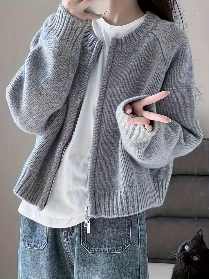 Cardigan Oversize Zippé Rose - Confort Douillet et Style Moderne