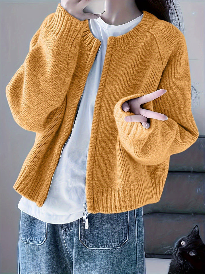 Cardigan Oversize Zippé Rose - Confort Douillet et Style Moderne