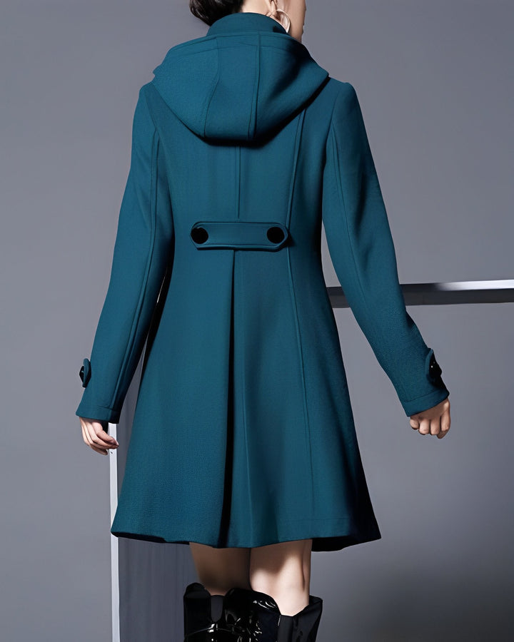 Manteau Hiver Évasé Chic Chaleureux Élégant Coupe Féminine
