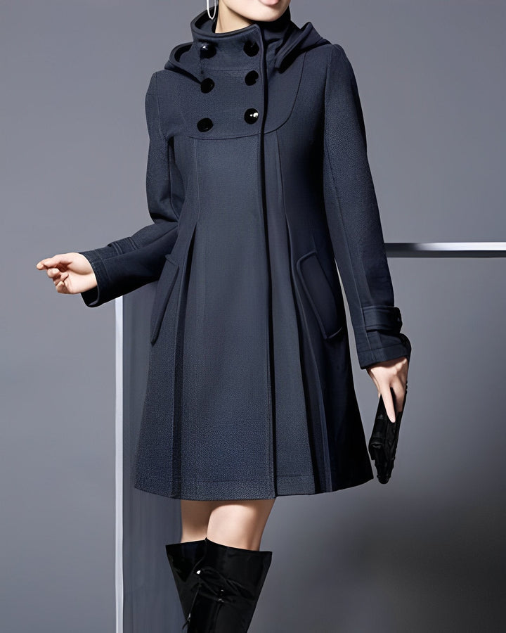 Manteau Hiver Évasé Chic Chaleureux Élégant Coupe Féminine