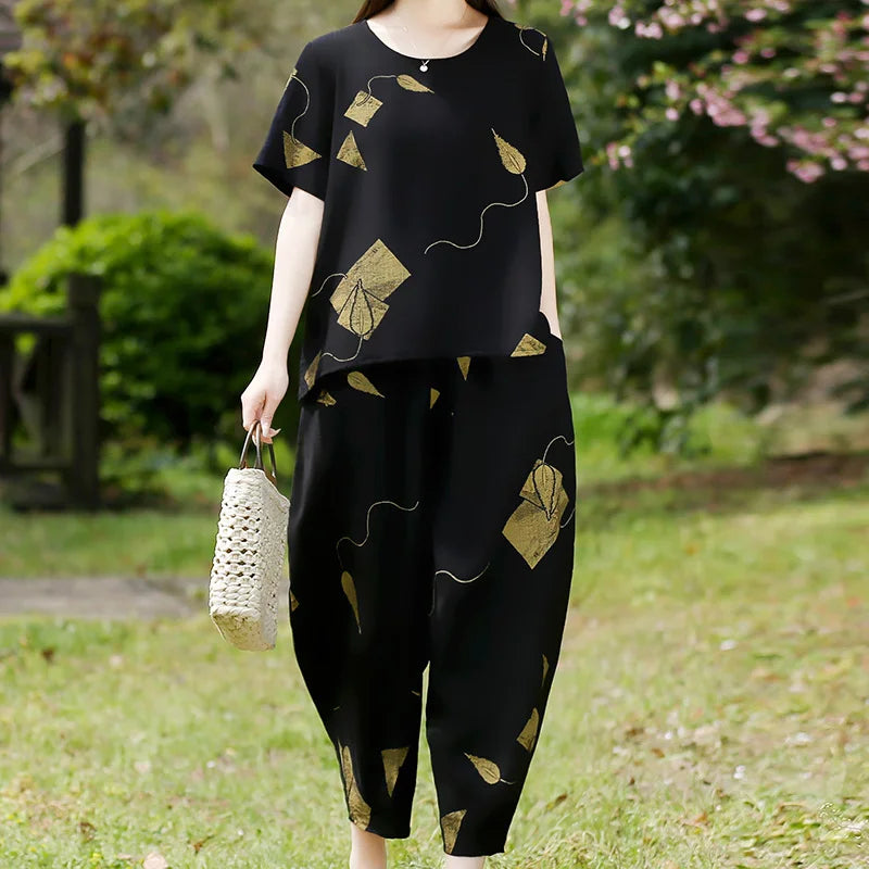 Ensemble Lin Léger Bohème | Confort Été Femme