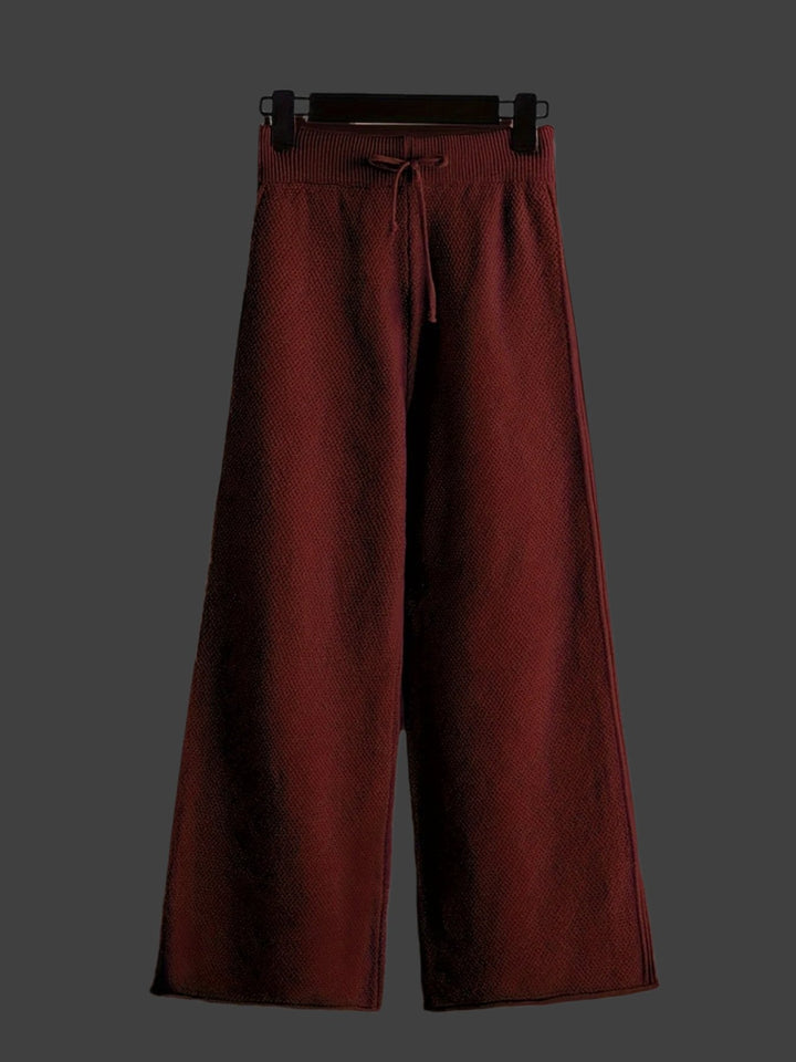 Ensemble Maille Pull Pantalon Large Confort Chaleur Chic Décontracté