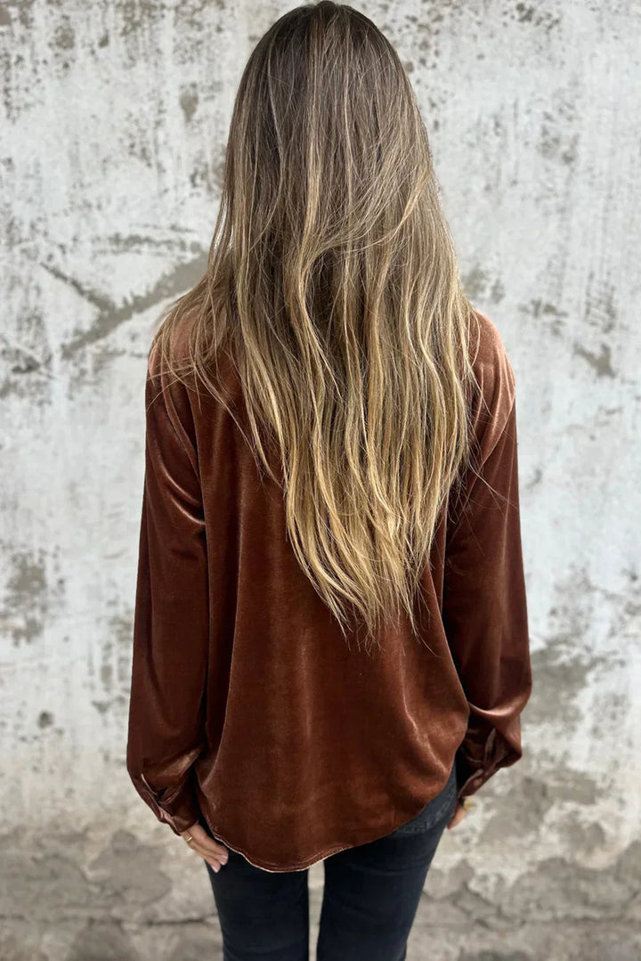 Chemise Velours Oversize : Élégance Douce & Tendance Chic