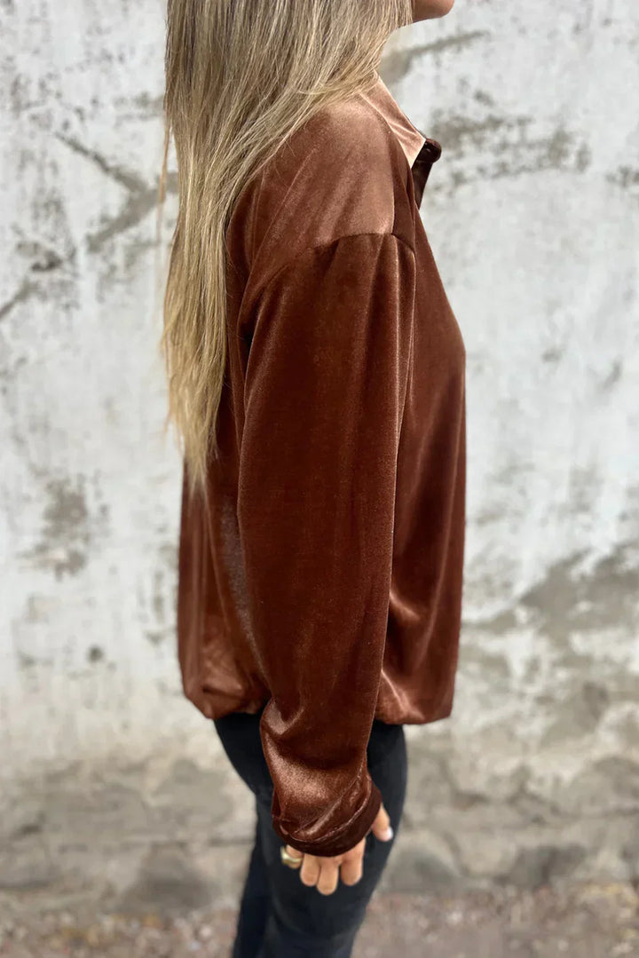 Chemise Velours Oversize : Élégance Douce & Tendance Chic