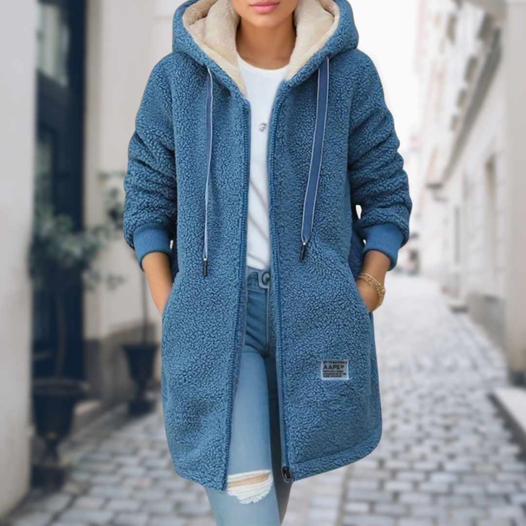 Manteau Polaire Femme Capuche - Doux Chaud Décontracté
