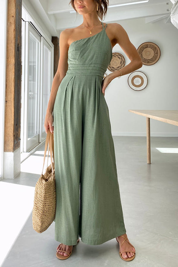 Combinaison Valeria Femme One-Shoulder – Élégance moderne et chic