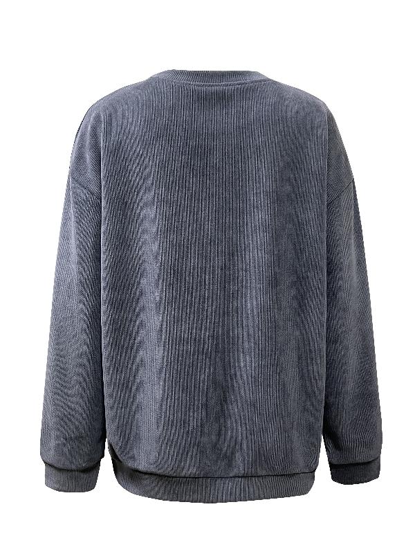 Sweat Oversize Femme Étoile Gris - Confortable & Tendance