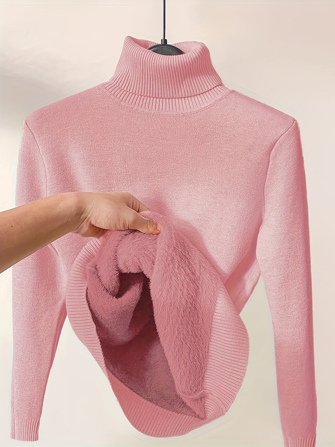Pull Col Roulé Doublé Femme - Chaleur Élégante Hivernale