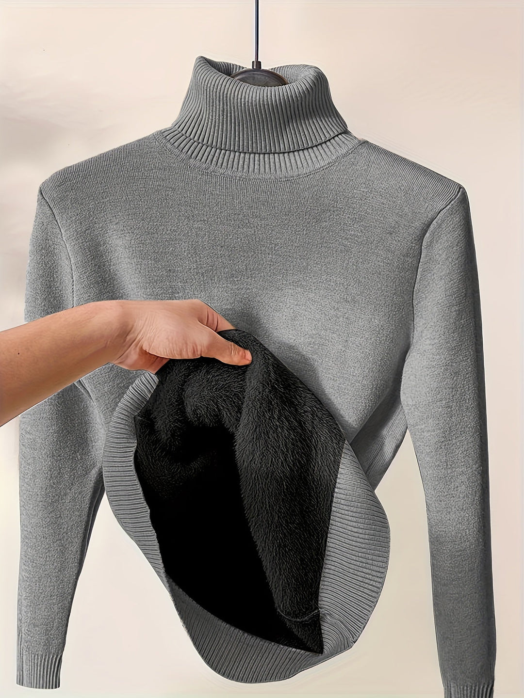 Pull Col Roulé Doublé Femme - Chaleur Élégante Hivernale