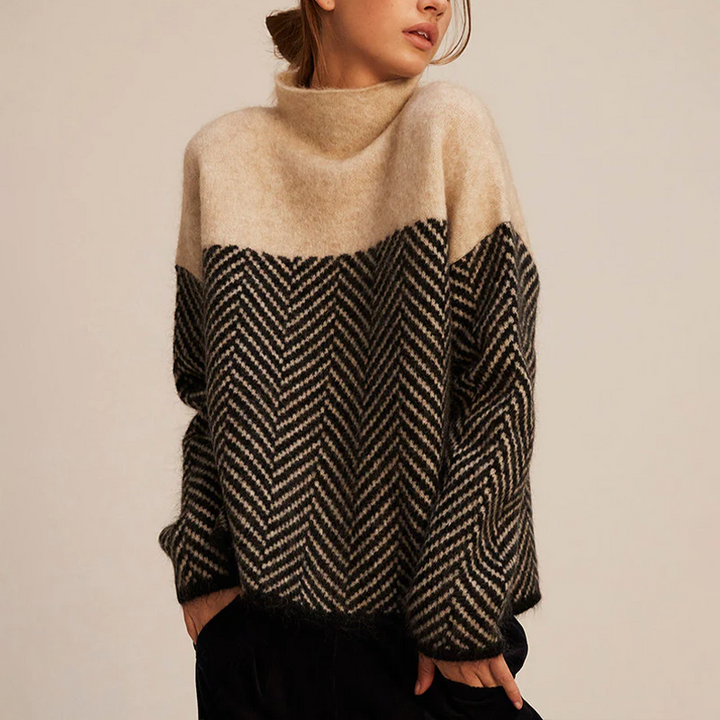 Pull Oversize Tricot Femme : Chaleur, Élégance & Confort Chevron