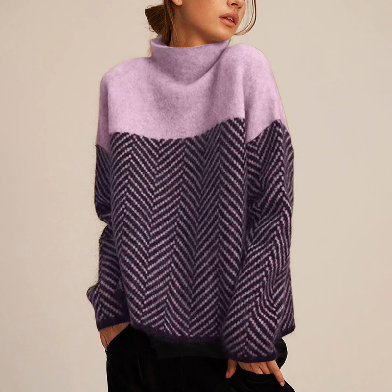Pull Oversize Tricot Femme : Chaleur, Élégance & Confort Chevron