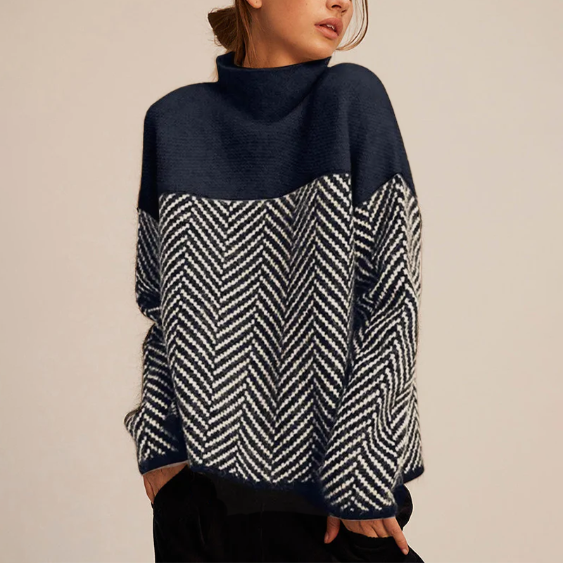 Pull Oversize Tricot Femme : Chaleur, Élégance & Confort Chevron
