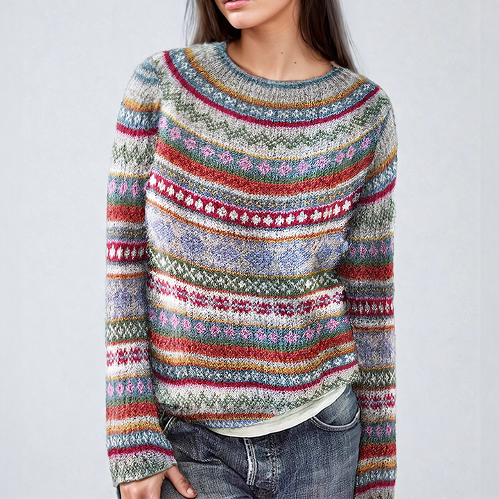 Pull Hiver Femme Motifs Bohèmes - Chaleur & Style Coloré