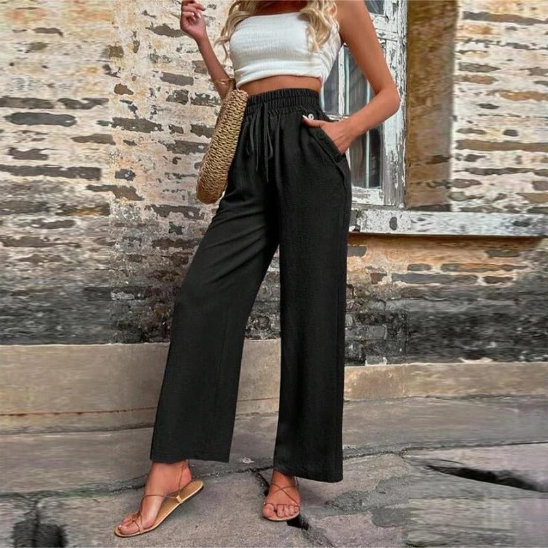 Pantalon d'Été Romy Femme avec Taille Élastique – Confort & Style