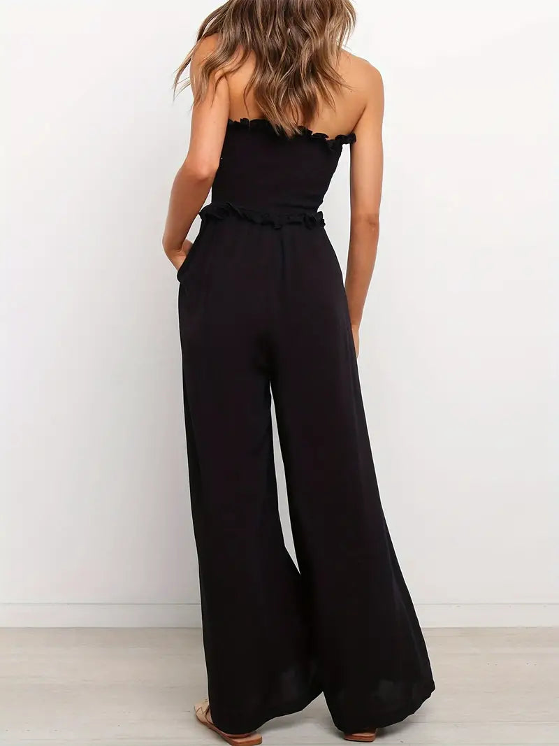 Combinaison Bandeau Noire Luna Femme | Élégance Intemporelle