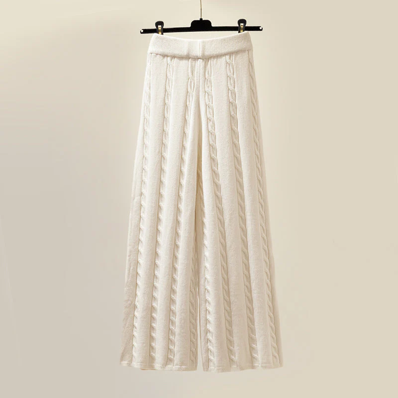 Ensemble Tricot Doudoune Crème Chic Hiver