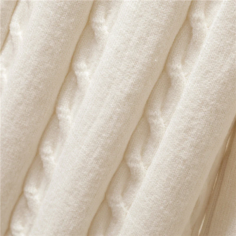 Ensemble Tricot Doudoune Crème Chic Hiver