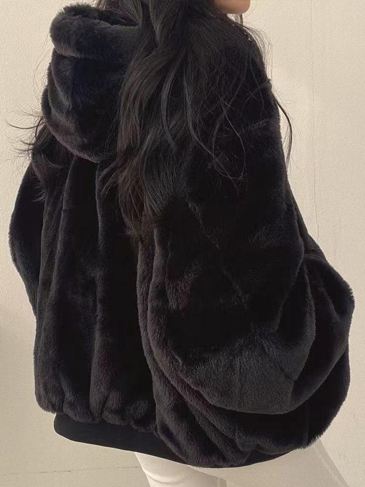 Veste Oversize Hiver Doublée Fourrure Chaude et Tendance