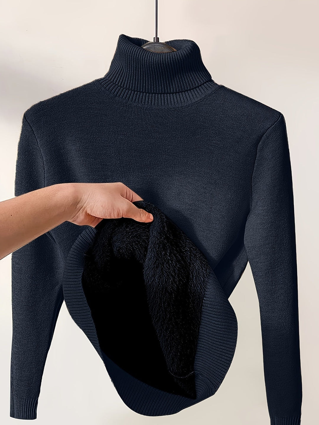 Pull Col Roulé Doublé Femme - Chaleur Élégante Hivernale
