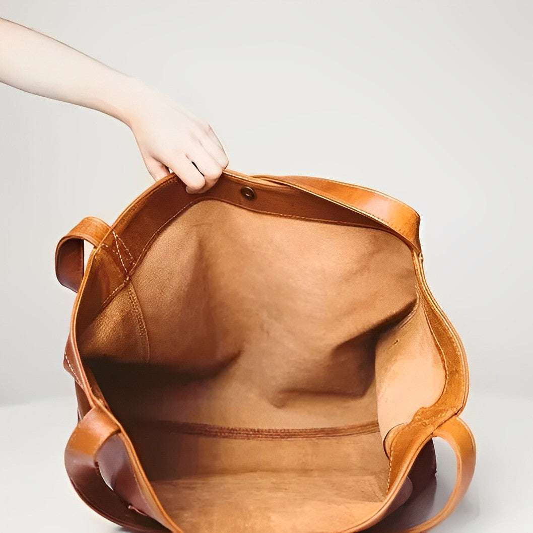 Sac Cabas Cuir Élégant & Pratique - Grand Format