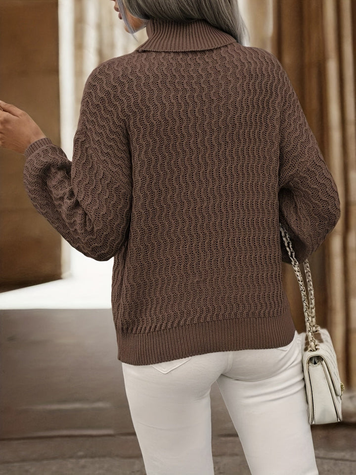 Pull Maille Texturée Femme - Confort Chic & Intemporel