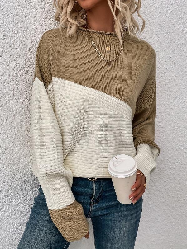 Pull Bicolore Maille Texturée : Style Moderne & Confort Hiver