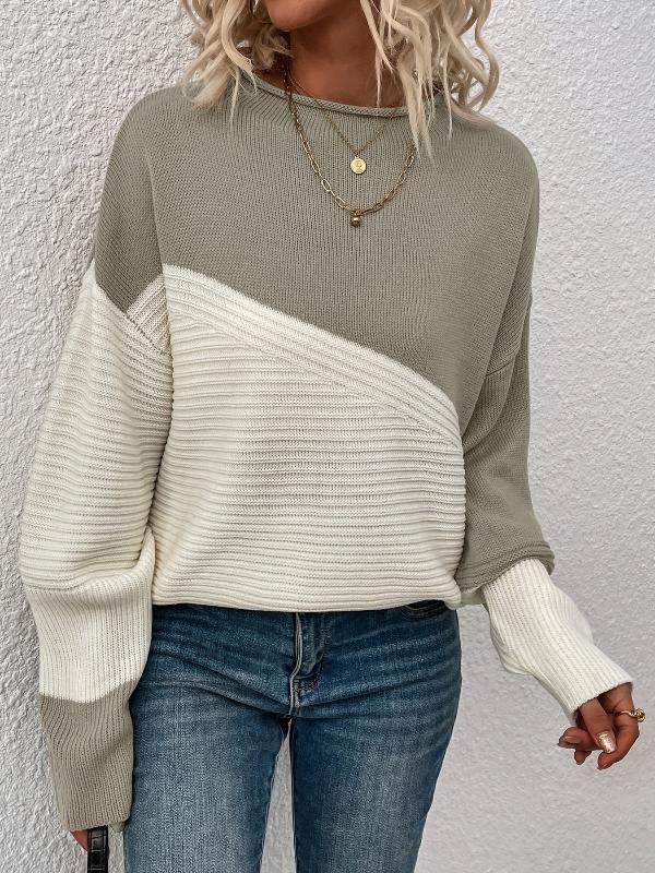 Pull Bicolore Maille Texturée : Style Moderne & Confort Hiver