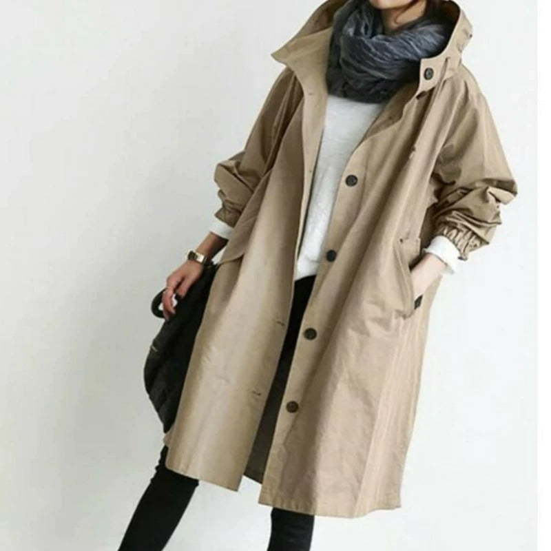 Manteau Long Oversize Mi-Saison - Élégant Décontracté Ample Confort