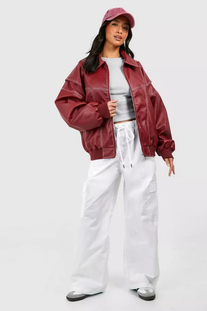Blouson Similicuir Oversize | Style Urbain Tendance & Audace Mode
