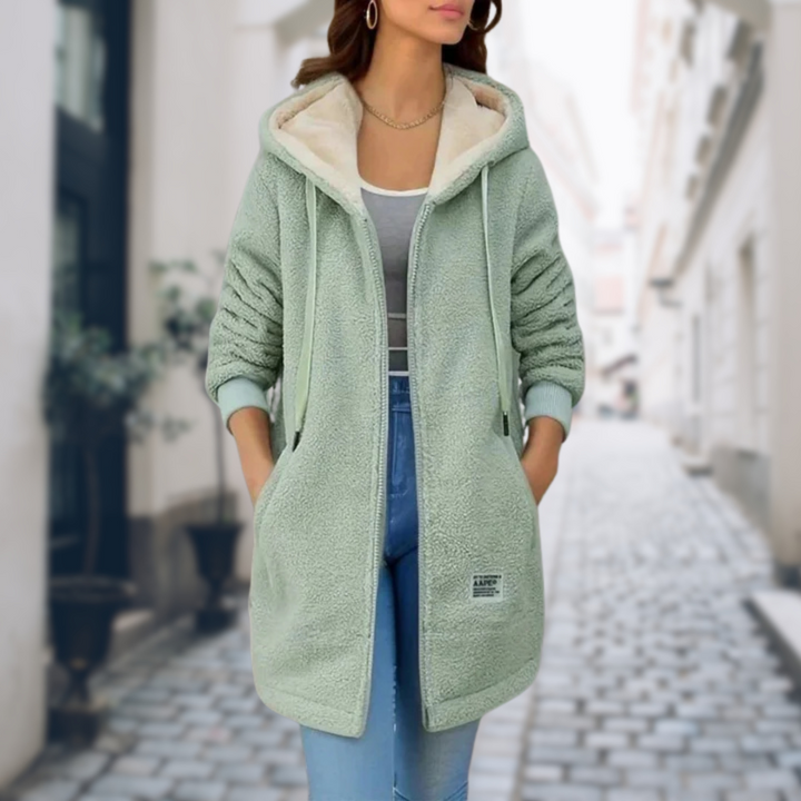 Manteau Polaire Femme Capuche - Doux Chaud Décontracté